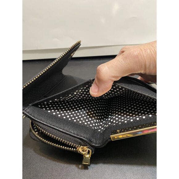 Urban Expressions Zipper Trim Zipper Change Pocket Tri Fold Women's Wallet - Picture 5 of 8